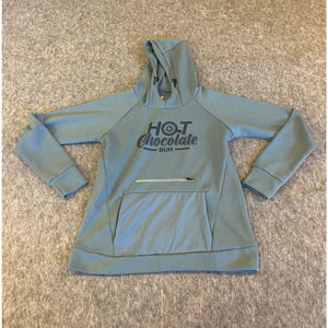 Ventures Endurance, Blue "Hot Chocolate Run" size Small Womens Hoodie